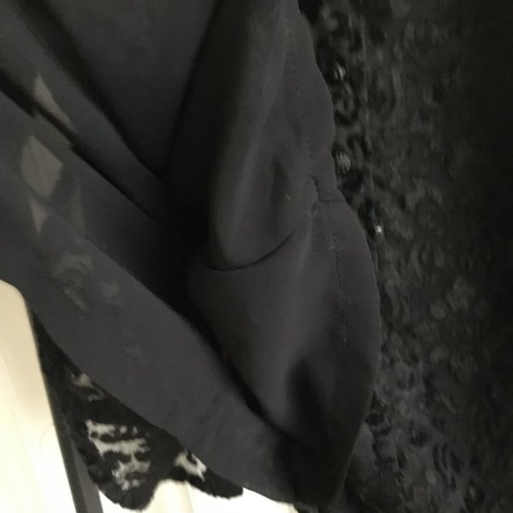 Vintage 90s Lydia GAP Velvet Burnout Gothic Damask Dress - Picture 10 of 11